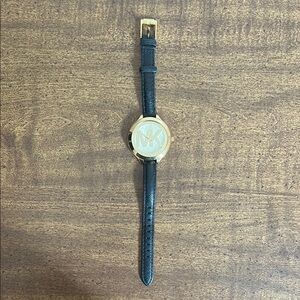 Michael Kors Black Strap Gold Face Watch
